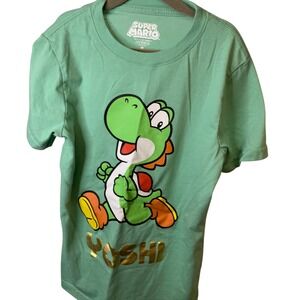 Nintendo Yoshi T-Shirt Kids Green Graphic Tee Super Mario Shirt
